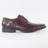 Mens Clarks Tilden Cap 15770 Dark Wine Leather Lace Up Low Formal Shoes